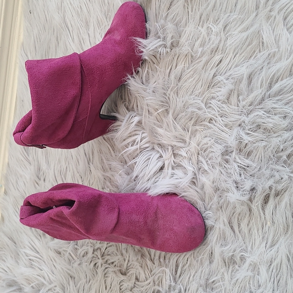 Purple booties